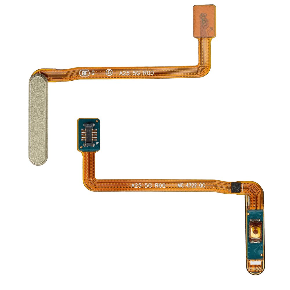 Best Shopper - Replacement Fingerprint Reader with Flex Cable Compatible for Samsung Galaxy A25 5G (A256 / 2023) (Premium)(Personality Yellow)