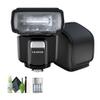 FUJIFILM EF-60 Shoe Mount Flash Bundle with Cleaning kit + 4X Rechargeable AA Batteries with Charger view 1