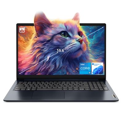 Lenovo IdeaPad 1i Laptop, 15.6" FHD Touchscreen, Intel Core i5-1235U Processor, 8GB RAM, 512GB SSD, Webcam, HDMI, Wi-Fi 6, Windows 11 Home, Blue (Renewed)