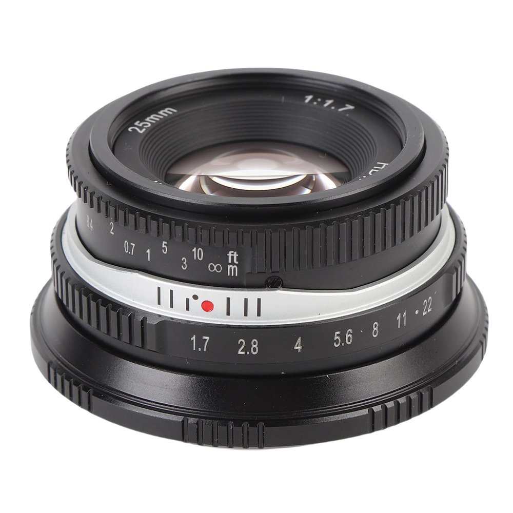 GOWENIC 25mm F1.7 APS C Camera Lens Large Aperture Manual Fixed Camera Lens for FX Mount Camera X T30 X T100 X T4 X T5 X A1 X A2 X A3 X A5 X A7 X A10 X X M1, etc (Black)