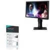 BoxWave Screen Protector Compatible With BenQ XL2410T - ClearTouch Crystal Privacy (2-Pack), Privacy Screen Protector Flexible Film Clear view 1