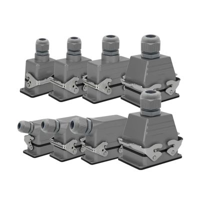 BHUPWZE Push in Heavy Duty Connector Wiring 6/10/16/24/32/48 Core Pin HE Top/Side Entry Industrial Powe Waterproof Connectors(48 Core Side Entry)