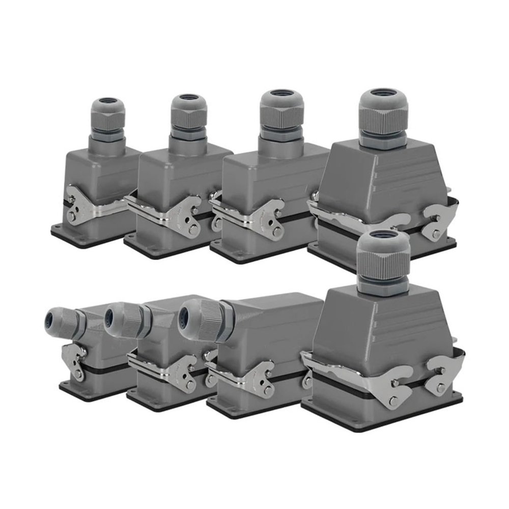 BHUPWZE Push in Heavy Duty Connector Wiring 6/10/16/24/32/48 Core Pin HE Top/Side Entry Industrial Powe Waterproof Connectors(48 Core Side Entry)