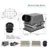 BHUPWZE Push in Heavy Duty Connector Wiring 6/10/16/24/32/48 Core Pin HE Top/Side Entry Industrial Powe Waterproof Connectors(48 Core Side Entry) view 2