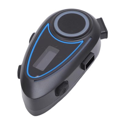 VBESTLIFE Motorcycle Bluetooth Headset with LCD Screen & FM Radio, 40mm Speakers Helmet Intercom Headset, Water Proof for Long Rides Group Communication