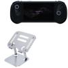 BoxWave Stand and Mount Compatible with Ayaneo 3 AMD 8840U - Executive VersaView Stand, Ergonomic Adjustable Viewing Angle Metallic Riser - Metallic Silver view 1