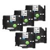 5PCS 12mm Black On White Label Tape Compatible with Tz TZe-231 TZ-241 TZE-131 631 831 335 Tapes for Label Maker(5PK Black on White) view 1