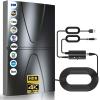 3000+ Miles Range Antenna for Smart TV Indoor/Outdoor,2026 Updated Digital TV Antenna for Local Channels and All Smart/Old TVs-38ft Thick Coax Cable and Amplifier view 1