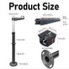 ERRULAN Camera Surveillance Pole, Security Cameras Mount Poles Bracket, Universal Bullet Surveillance Post Stand for School/Parking Lot/Mall/Community/Factory(Height 1.5-2.5m/59-98.4in) view 2
