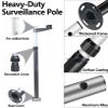 ERRULAN Camera Surveillance Pole, Security Cameras Mount Poles Bracket, Universal Bullet Surveillance Post Stand for School/Parking Lot/Mall/Community/Factory(Height 1.5-2.5m/59-98.4in) view 3