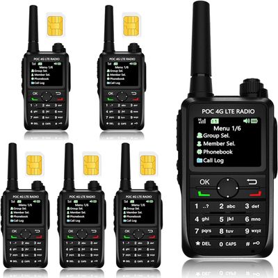 Global Lifetime Free Rapid Walkie Talkies Unlimited Range 4G LTE PoC(Push-to-Talk Over Cellular) Radios Nationwide PTT Two Way Radios Long Distance for Family, Logistics, Company Black (2) (6)