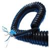 JSFZM Telephone Cable Coiled Mains Flex Curly Spring Cord, 10 Cores Double Shielded Network Spiral Cable 20AWG Stretch 1 Meter to 15 Meters(Stretch 15 Meter) view 2