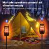 Houkiper Upgraded Outdoor Bluetooth Speakers, 1PACK RGB Flame Speaker Multi-Sync Speakers, Flame Torch Atmosphere Speaker for Party Garden Patio, IPX6 Waterproof, Gifts for Men Women view 2