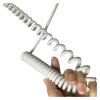 JSFZM Telephone Cable Coiled Mains Flex Curly Spring Cord, 8 Core White Spring Wire OD 5mm Shiny PU Pure Copper Wire Flexible Signal Spiral Cable Stretch 3 Meters 6 Meters 8 Meters view 2