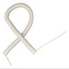 JSFZM Telephone Cable Coiled Mains Flex Curly Spring Cord, 8 Core White Spring Wire OD 5mm Shiny PU Pure Copper Wire Flexible Signal Spiral Cable Stretch 3 Meters 6 Meters 8 Meters view 3