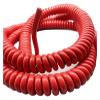 JSFZM Telephone Cable Coiled Mains Flex Curly Spring Cord, 13AWG 3 Core Spring Wire 2.5mm Square Red Power Cord Cable Copper Spiral(Stretch 8 Meters) view 2
