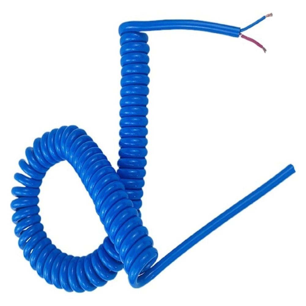 JSFZM Telephone Cable Coiled Mains Flex Curly Spring Cord, Spiral Power Cord Wire 3 Core 15AWG Cable Pure Copper Core Retractable Tension Spring(Stretch 6 Meter)
