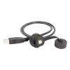 PNTQOKGQX M20 Type B Square Printer Port Connector USB Female Socket Bulkhead BF Panel Extension Cable Waterproof(1m Male Cable,Bayonet Connect_Metal NUT) view 1
