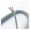 JSFZM Telephone Cable Coiled Mains Flex Curly Spring Cord, 4 Core 0.3mm Square Spiral Power Cord Telescopic Cable Gray Extension Spring Wire Copper Core High Elastic Cable view 1