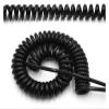 JSFZM Telephone Cable Coiled Mains Flex Curly Spring Cord, 1.2 Meters Automatically Retracts Tensile Cable, 2 Cores-4 Cores Cable, 0.5mm 0.75 Square Millimeter Connector Loom(4 Core,1.0mm 17AWG) view 4