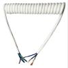 JSFZM Telephone Cable Coiled Mains Flex Curly Spring Cord, 3 Cores 13AWG Power Telescopic Spiral Wire 2.5mm Square Spring White Spiral Cable Retractable Coil(Stretch 15 Meters) view 1