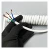 JSFZM Telephone Cable Coiled Mains Flex Curly Spring Cord, 3 Cores 13AWG Power Telescopic Spiral Wire 2.5mm Square Spring White Spiral Cable Retractable Coil(Stretch 15 Meters) view 2