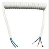JSFZM Telephone Cable Coiled Mains Flex Curly Spring Cord, 3 Cores 13AWG Power Telescopic Spiral Wire 2.5mm Square Spring White Spiral Cable Retractable Coil(Stretch 15 Meters) view 3