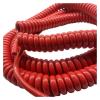 JSFZM Telephone Cable Coiled Mains Flex Curly Spring Cord, 2 Core 1.5mm Square Spiral Cord 1.5mm2 Red Cable Copper Spring Power Cord(Stretch 10 Meters) view 2