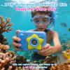 IP68 Waterproof Kids Toy Camera, 32GB Card, 48MP 1080P, Ages 3+, Star Blue view 2
