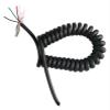 JSFZM Telephone Cable Coiled Mains Flex Curly Spring Cord, 22AWG Matte Spiral Shielded Wire 4 Cores 0.3mm2 Extension 1 Meter 5 Meters 7 Meters 10 Meters Telescopic Spring(Stretch 7 Meter) view 2