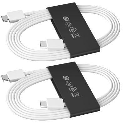 1M 2Pack for Samsung USB C to C Charging Cable,3A 25W 3FT Type C Fast Charger Data Cord for Galaxy S25 S24 Ultra FE S23 S22 A16 A17 Note 20 Z Fold 7 6 Tab S9 S10/iPhone 17 16 Phone Charger Cord,White