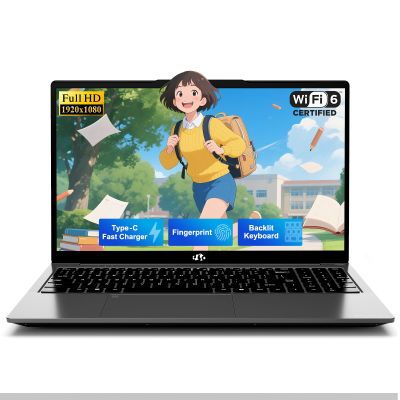 NIMO 15.6" Laptop for College Student Home Study-Business, 16GB RAM 256GB SSD Intel Pentium 4-Core N150 (Beat i3-1115G4),FHD IPS Laptop with Backlit Keyboard Fast Charger Fingerprint Private Webcam