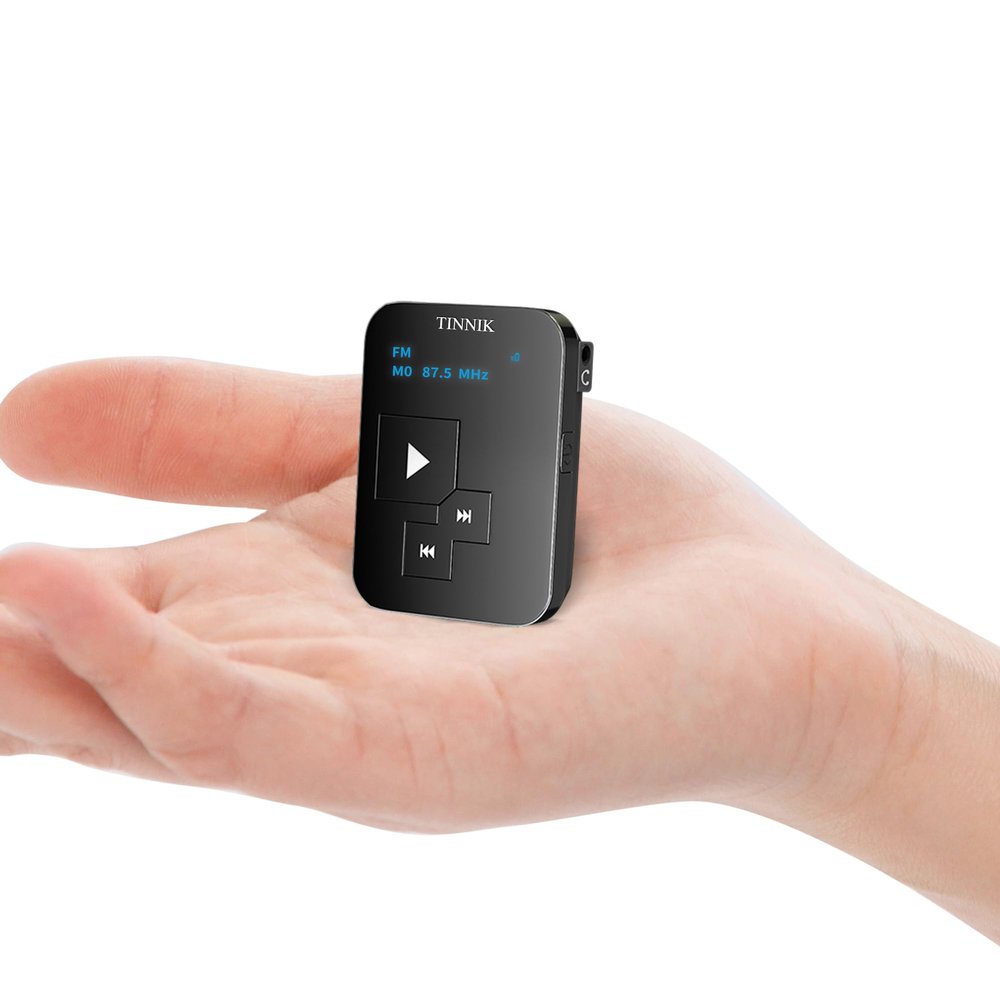 TINNIK AM FM SW Mini Radio: Weight 0.95oz(27grams), Watch Size, Rechargeable USB, Personal Pocket Radio, OLED Screen, RDS Digital Tuning, Clip, Button Lock, Timer, Stereo Headphones - FA298