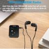 TINNIK AM FM SW Mini Radio: Weight 0.95oz(27grams), Watch Size, Rechargeable USB, Personal Pocket Radio, OLED Screen, RDS Digital Tuning, Clip, Button Lock, Timer, Stereo Headphones - FA298 view 2
