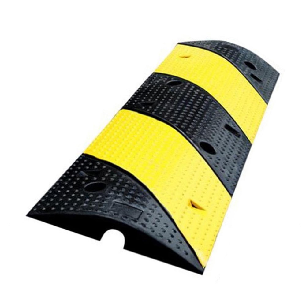 Rubber Speed Bumps for Road,Rubber Cable Ramp Hose,Traffic Speed Bump Wires Power Lines Extension Cord Cover for Indoor Outdoor(100x30x5cm)