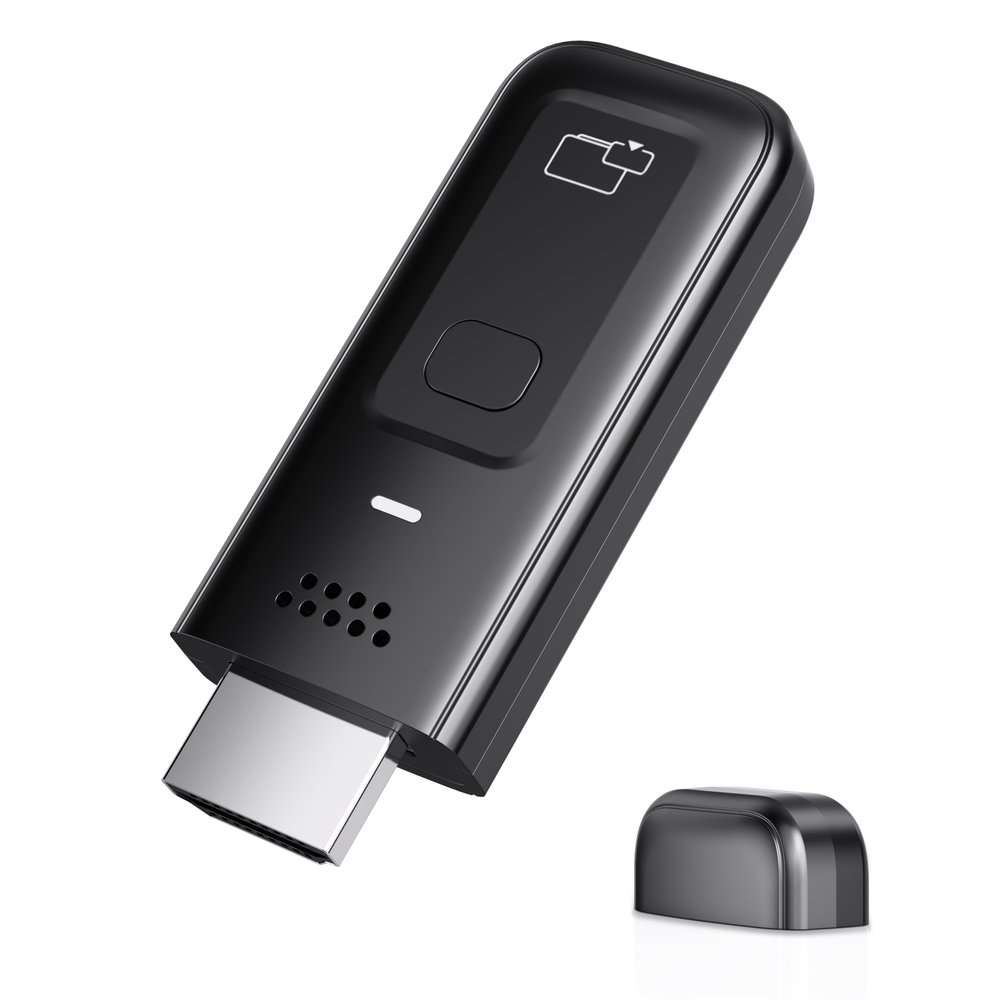 Wireless HDMI Display Dongle Adapter, 4K Decode 1080P@60Hz HDMI Wireless Plug & Play Extender for Smartphone Laptop to TV/Monitor/Projector, Support Airplay & Miracast, for Conference Room