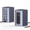 Baseus Docking Station Dual Monitor for macOS/Win, Nomos Mac Air(12 in 1) Laptop Dock Station with 2K HDMI, 10Gbps USB Ports, 1Gbps Ethernet, PD 100W(No Power Adapter) view 1