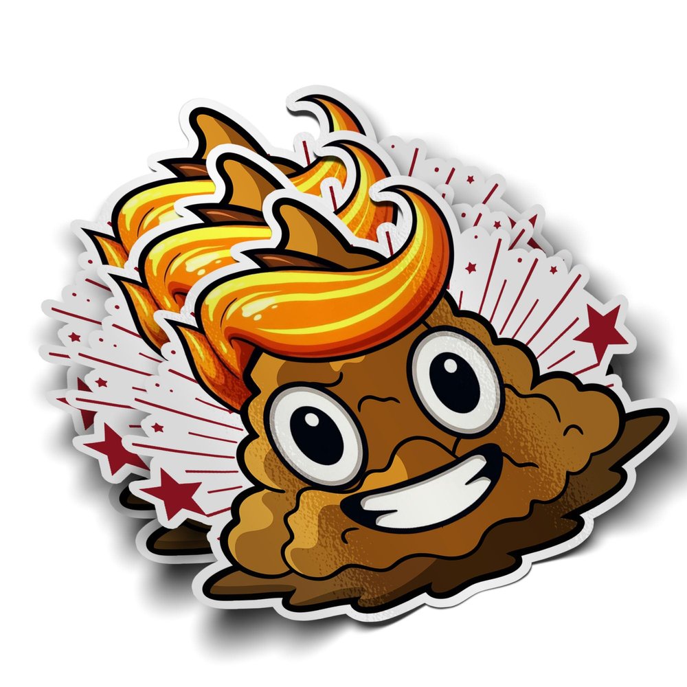 3PCS Potty Training Sticker | Funny Poop Emoji Sticker, Waterproof Vinyl Decals for Notebook, Water Bottles, Scrapbooking, Potty Training