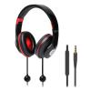 ibrain Air Tube Headset with 3.5mm Jack Air Tube Over-Ear Headphones Wired Airtube Earphones with Microphone Volume Control - Black view 1