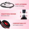 ibrain Air Tube Headset with 3.5mm Jack Air Tube Over-Ear Headphones Wired Airtube Earphones with Microphone Volume Control - Black view 4