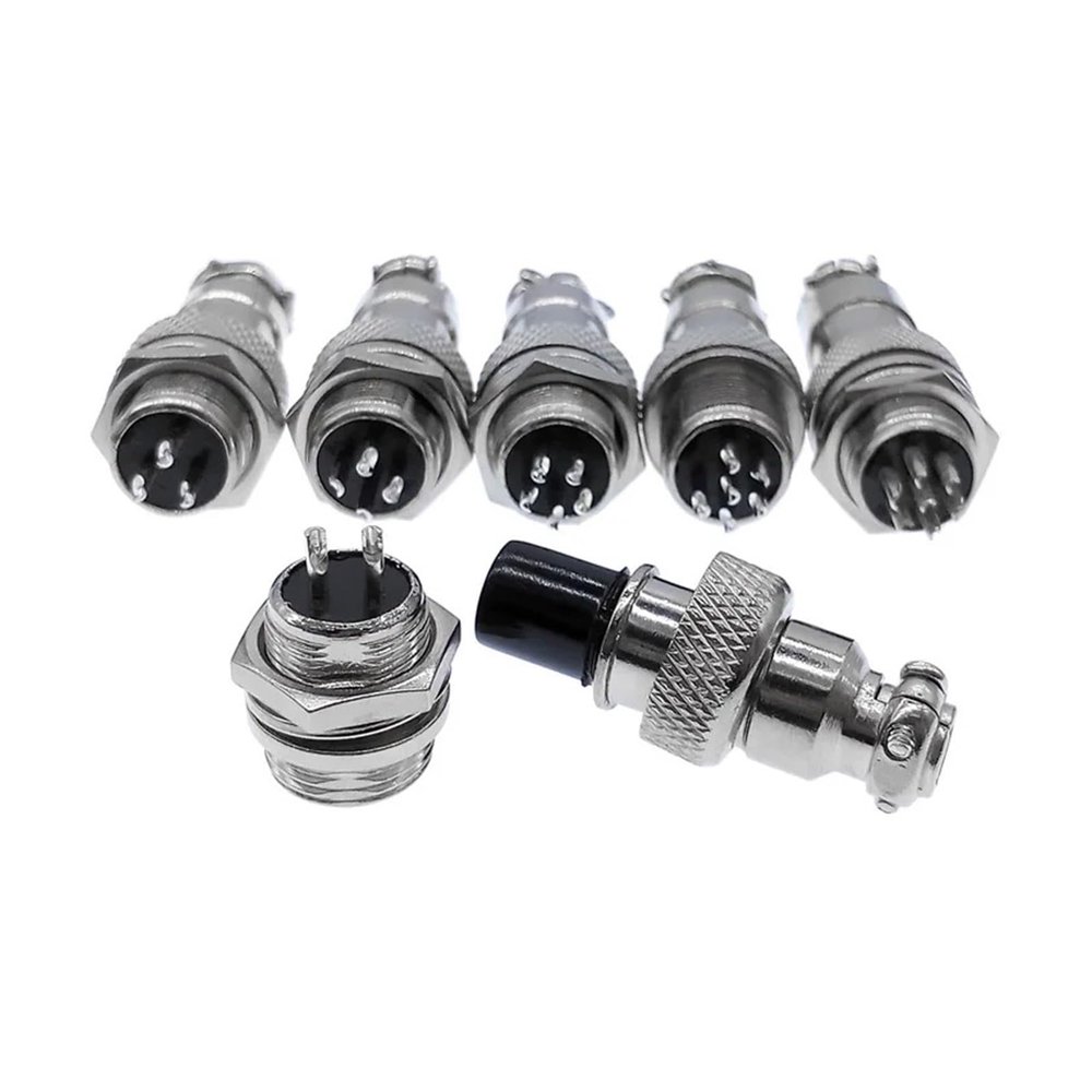 BHUPWZE 10PCS GX12 4pin Female Plug Socket 12mm Connector 2pin3Pin5Pin6Pin7 Quick Connectors(7PinMale Socket10PCS)