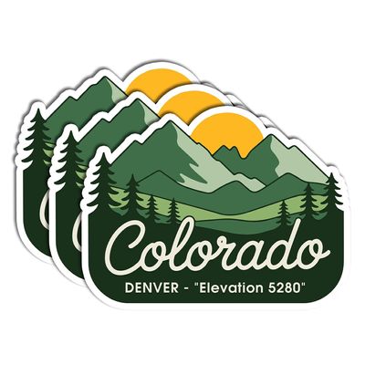 3Pcs Colorado Sticker Pack, Cute Vinyl Waterproof Decals for Bottle, Laptop, Phone, Skateboard, Scrapbooking  Durable Colorado Sticker, Colorado Flag, State Stickers for Water Bottles