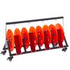Electrical Spool Holder with Pulleys - Sturdy Carbon Steel Wire Reel Rack, Waterproof - Foldable Wire Reel Dispenser for Electricians, Easy to Carry & Store view 1