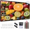 BooLooT Projector Screen Portable Movies Screens 16:9 Foldable Wrinkle-Resistant Fabric with Dual Adhesive/Nail Hooks for Stable Wall Mount, Ideal for Home Theater & Movie Nights (150 inches) view 1