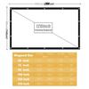 BooLooT Projector Screen Portable Movies Screens 16:9 Foldable Wrinkle-Resistant Fabric with Dual Adhesive/Nail Hooks for Stable Wall Mount, Ideal for Home Theater & Movie Nights (150 inches) view 2