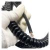 ACFFVBW Coiled Extension Cord, 8 Core Spring Network Cable Sensor Telescopic Wire Twisted Pair Spiral Aluminum Foil Shield Extension Cord Spiral Extension(Strecth 12 Meter) view 1
