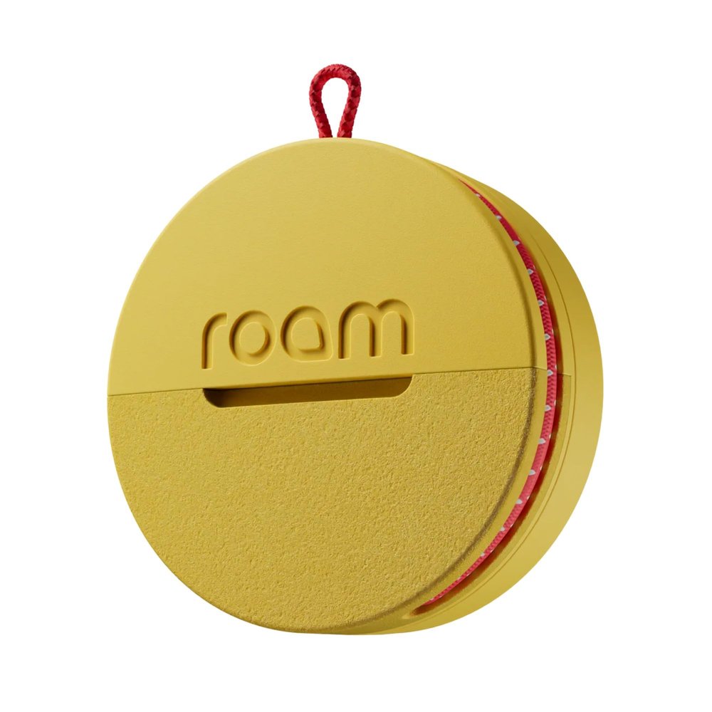 ROAM SMART TRACKER - Bluetooth Tracker & Item Locator for Keys, Luggage, Kid & Pet Gear, (iOS, Android), No App or Subscription, Fast Setup, Waterproof | 1-Pack, Yellow