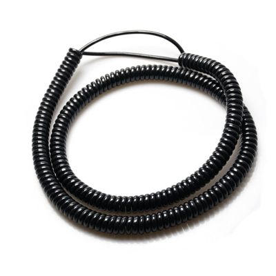 ACFFVBW Coiled Extension Cord, 3 Cores 22AWG Power Cord 2 Spring Wire Spiral Cable 18AWG 15AWG 13AWG(3 Core 15awg,Line Length 7.5 Meter)