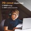 acer Wireless Bluetooth Headphones, 70 Hours Playtime, Foldable Over-Ear Headphones with 40mm Drivers, Memory Foam Earpads, Multipoint Bluetooth 6.0 for Travel, Home, Office, Black view 3