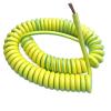 ACFFVBW Coiled Extension Cord, Cable Spring Spiral 1Pc Yellow/Green Yellow-Green Ground Wire Single Core 20/18/17/15/13/11/9/7AWG Shrinkable Copper Teles view 1